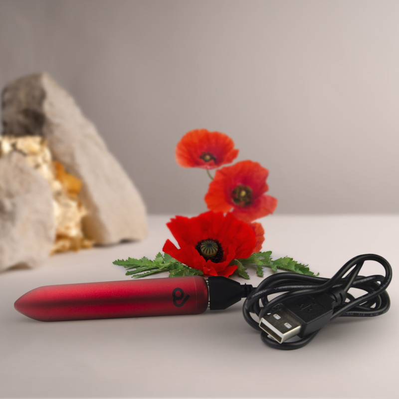 Віброкуля для стимуляції клітора Rocks Off Bullet Poppy Red, червона, 16 налаштувань