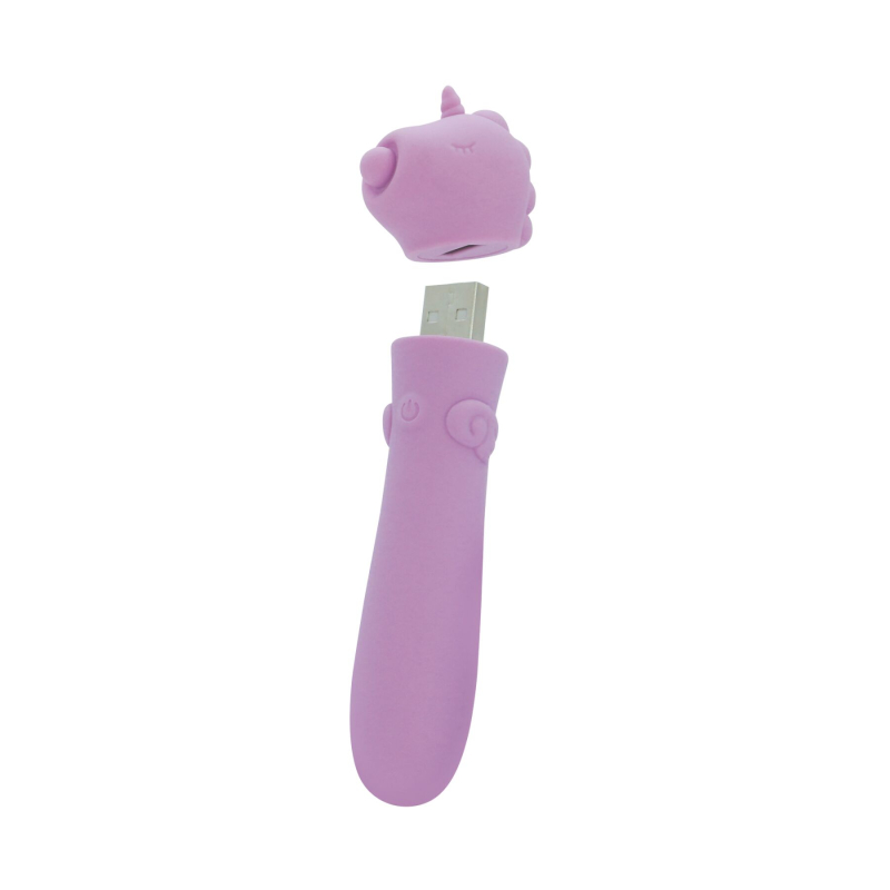 Виброкуля-единорог для клитора - Unihorn USB Bullet Karma Lilac, бузкового цвета, 10 режимов
