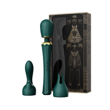 Вібромасажер "мікрофон" – Zalo Kyro Wand Turquoise Green – насадки для точки G і зовнішніх ерогенних зон