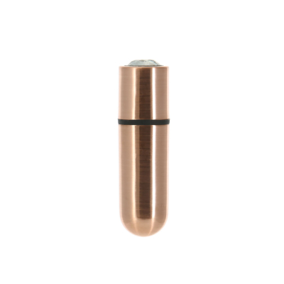 Вибропуля – PowerBullet First-Class Bullet Rose Gold – чехол-брелок, дорожный замок, 9 режимов вибрации