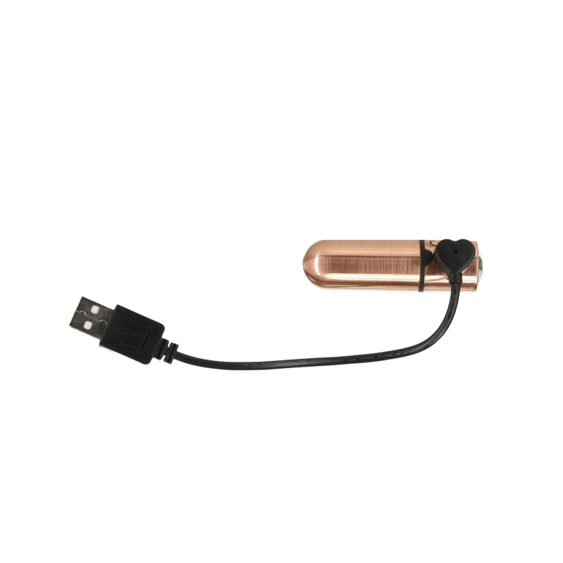Вібропуля – PowerBullet First-Class Bullet Rose Gold – чохол-брелок, дорожній замок, 9 режимів вібрації