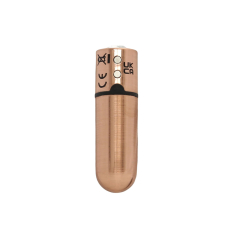 Вібропуля – PowerBullet First-Class Bullet Rose Gold – чохол-брелок, дорожній замок, 9 режимів вібрації