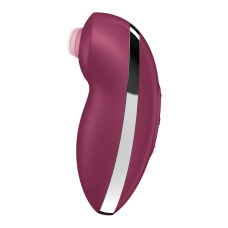Вібростимулятор-пульсатор – Satisfyer Tap & Climax 2 Red з ефектом постукування пальцем