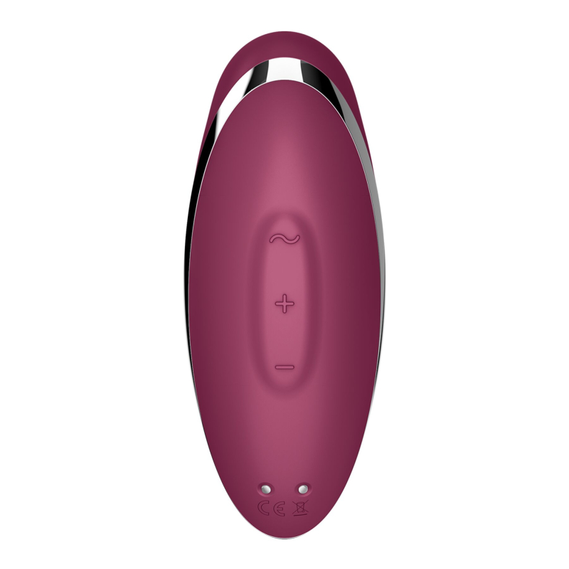 Вибростимулятор-пульсатор – Satisfyer Tap & Climax 2 Red с эффектом постукивания пальцем