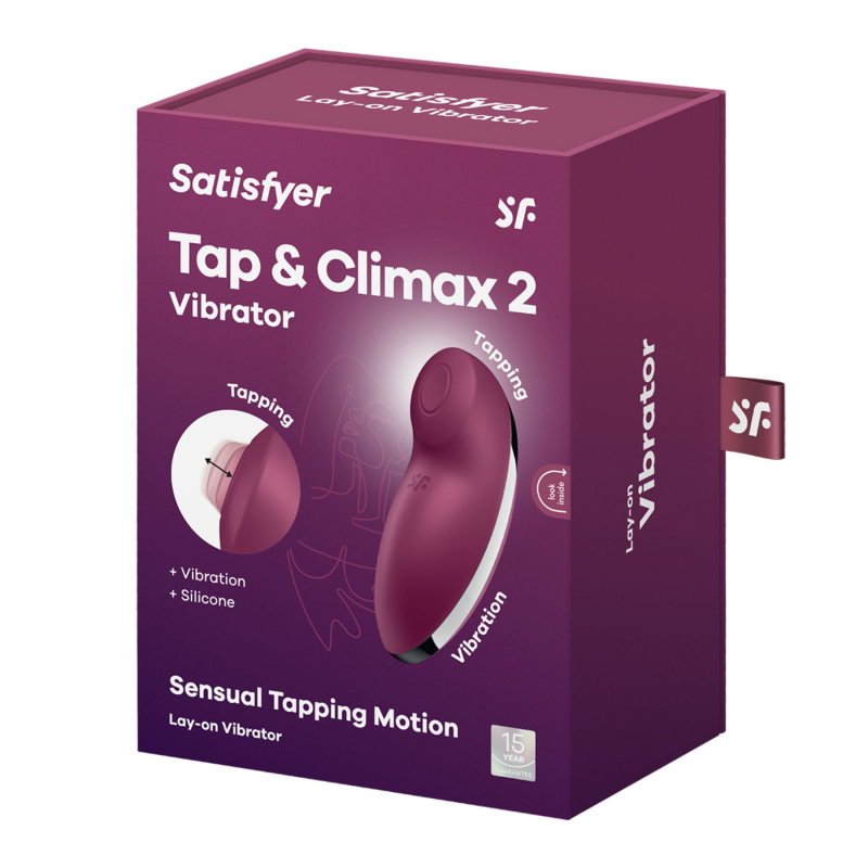 Вибростимулятор-пульсатор – Satisfyer Tap & Climax 2 Red с эффектом постукивания пальцем