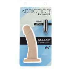 Вигнутий фалоімітатор ADDICTION Edward, довжина 15.2 см, з присоскою, вібропуля у подарунок