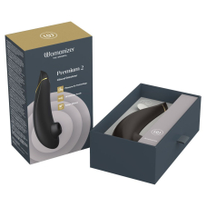 Womanizer Premium 2 Black – Вакуумний кліторальний стимулятор з функціями Autopilot, Smart Silence