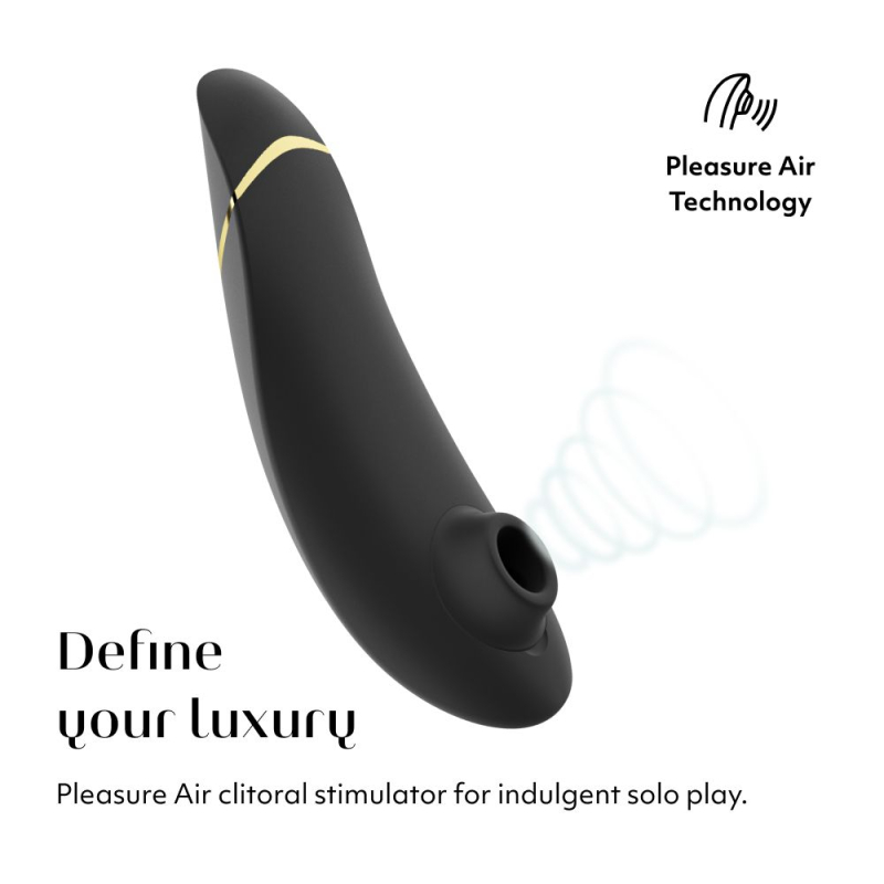 Womanizer Premium 2 Black – Вакуумний кліторальний стимулятор з функціями Autopilot, Smart Silence