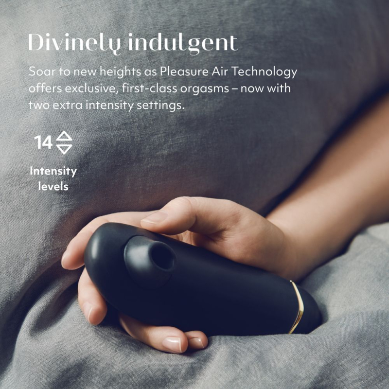 Womanizer Premium 2 Black – Вакуумний кліторальний стимулятор з функціями Autopilot, Smart Silence