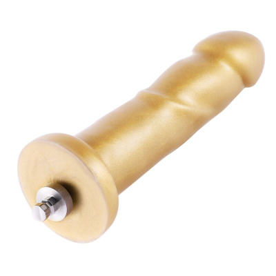 Фалоімітатор Hismith Golden Silicone Dildo, золотий, система KlicLok, довжина 17.5 см