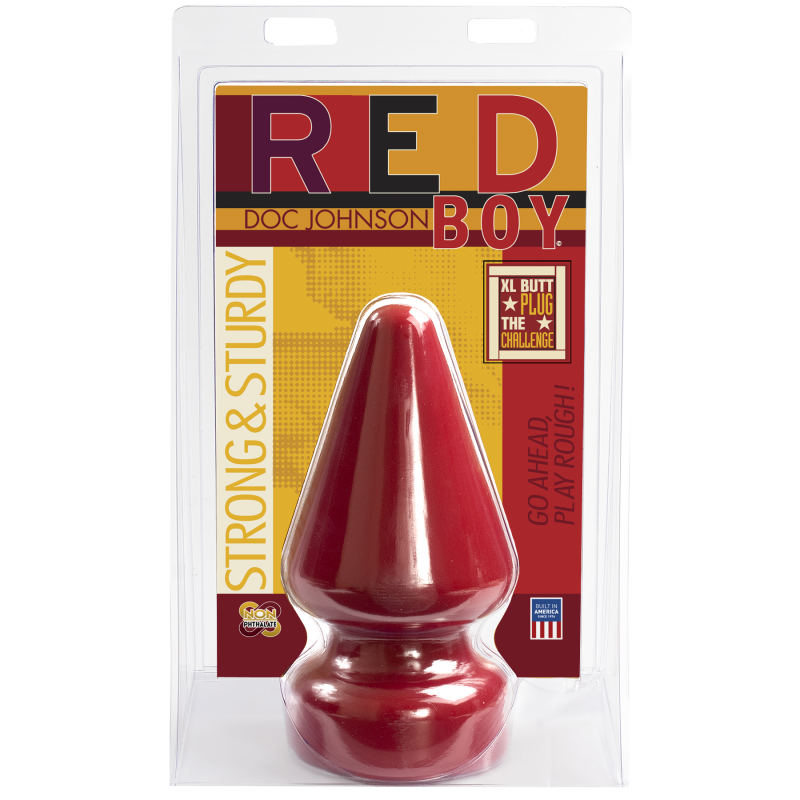 Анальна пробка Doc Johnson Red Boy - XL Butt Plug The Challenge, діаметр 12 см