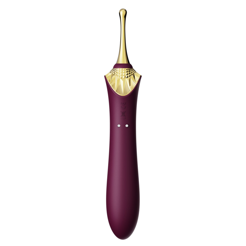 Багатофункціональний вібратор – Zalo Bess 2 Velvet Purple – 4 змінні насадки, нагрівання до 42°, точковий вібратор