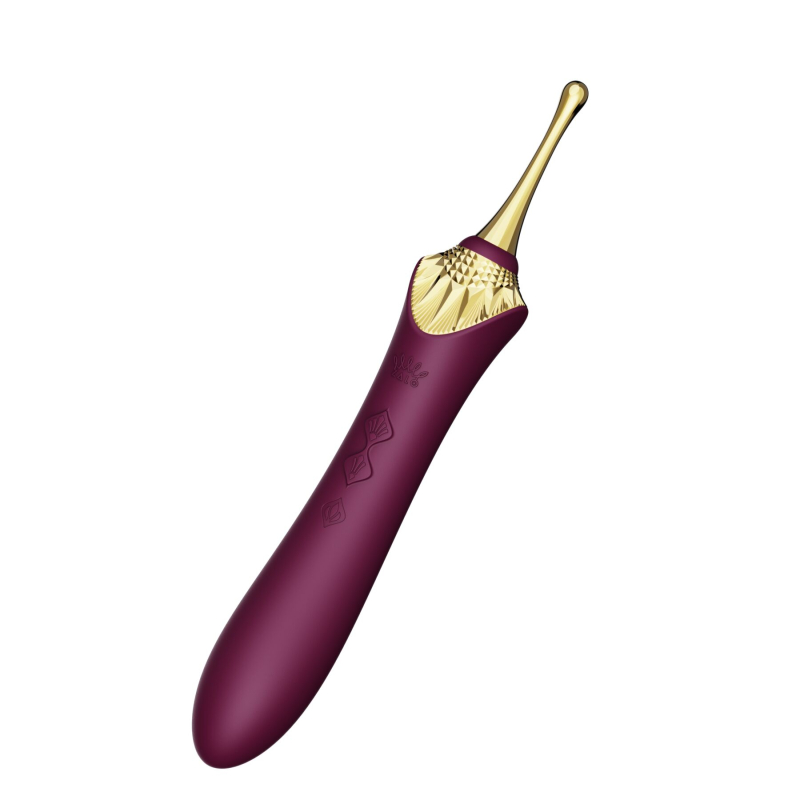 Багатофункціональний вібратор – Zalo Bess 2 Velvet Purple – 4 змінні насадки, нагрівання до 42°, точковий вібратор