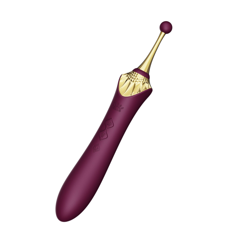Багатофункціональний вібратор – Zalo Bess 2 Velvet Purple – 4 змінні насадки, нагрівання до 42°, точковий вібратор