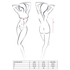 Боді монокіні з відкритими грудьми Passion JUSTINA BODY S/M, чорний колір