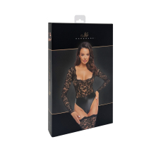 Боди Noir Handmade F296 Psyche bodysuit of lace and wetlook – XL