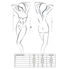 Боді Passion CHARMING BODY 2XL/3XL, чорний колір