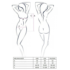 Боді Passion MELANIA BODY L/XL, чорний колір