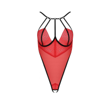 Боді з високим вирізом стегна Passion Exclusive AKITA BODY 2XL/3XL, червоний