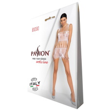 Бодістокінг мінісукня з метеликами Passion BS090 One Size білий