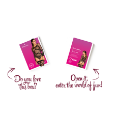 Бодістокінг Obsessive Bodystocking G320 S/M/L, панчохи, боді, декор у вигляді ліній