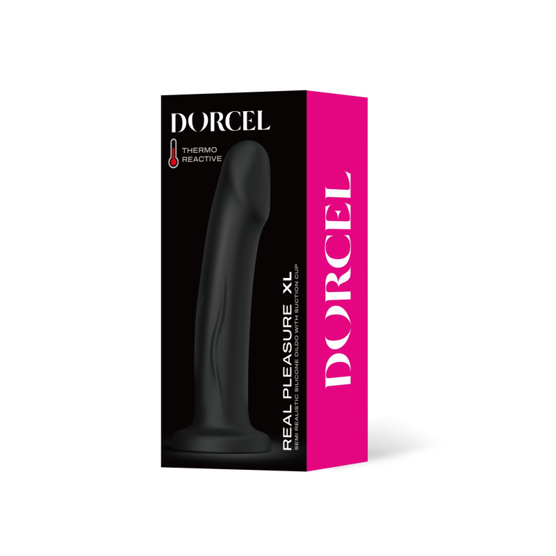 Чорний Фалоімітатор на присосці – Dorcel Real Pleasure XL Black - довжина 20.5 см