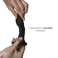 Дилдо з присоскою Adrien Lastic Hitsens 5 Black, довжина 13 см, діам. 2.4 см, підходить для страпона
