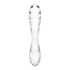 Двосторонній скляний дилдо Satisfyer Dazzling Crystal 1 Transparent, дуже міцний, без стопера, довж. 18.4 см
