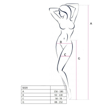 Еротичні колготки–бодістокінг з тонкими підв’язками Passion S028 One Size, Білий, відкритий доступ