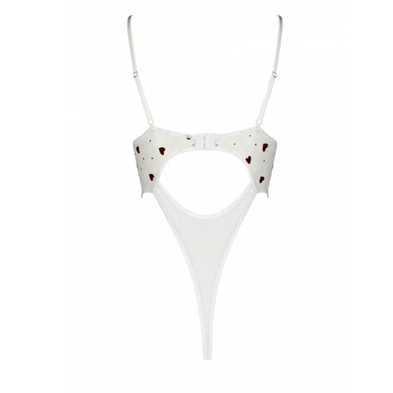 Эротическое боди с рисунком Passion LOVELIA BODY L/XL, белый