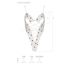Эротическое боди с рисунком Passion LOVELIA BODY L/XL, белый