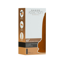 Фалоімітатор ADDICTION Dual Density Silicone Dildo Caramel, з присоскою, довжина 20 см, діам. 4.3 см, вібропуля в подарунок
