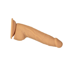 Фалоімітатор ADDICTION Dual Density Silicone Dildo Caramel, з присоскою, довжина 20 см, діам. 4.3 см, вібропуля в подарунок