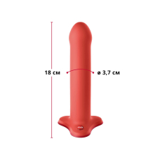 Фалоімітатор Fun Factory MAGNUM, помаранчевий, дуже гнучкий, довжина 18.3 см, діам. 3.7 см