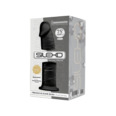 Фалоімітатор SilexD Henry Black, двошаровий, силікон + Silexpan, довжина 22 см, діам. 4.8 см