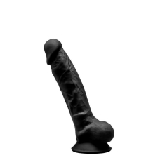 Фалоімітатор SilexD Johnny Black (MODEL 1), довжина 18.5 см, діам. 3.8 см, двошаровий, силікон + Silexpan