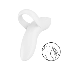 Гнучкий пальчиковий вібратор – Satisfyer Bold Lover White – 12 режимів вібрації, повний водозахист