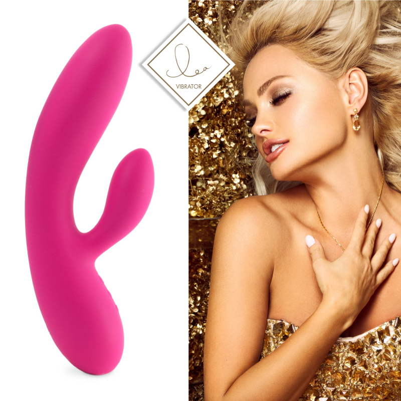 Гнучкий вібратор-кролик FeelzToys Lea Rabbit Rubine Red – 2 мотори, має 48 вібро-режимів