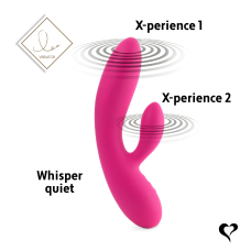 Гнучкий вібратор-кролик FeelzToys Lea Rabbit Rubine Red – 2 мотори, має 48 вібро-режимів