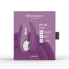 Кліторальний вакуумний стимулятор – Womanizer Liberty 2 Purple – 8 режимів, магнітна кришечка, New version