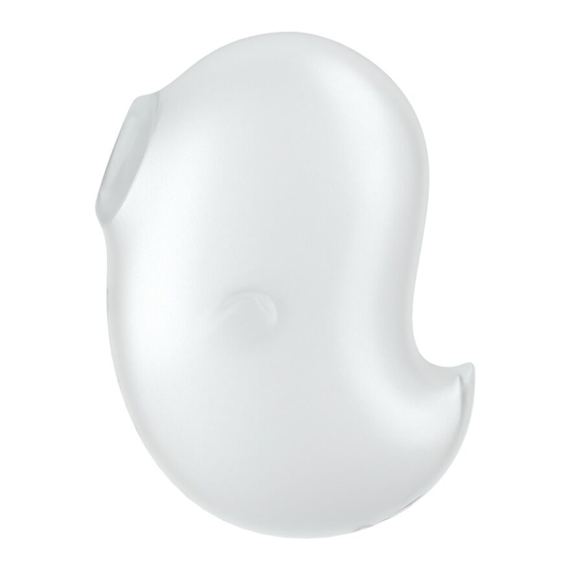 Кліторальний вакуумний стимулятор з вібрацією – Satisfyer Cutie Ghost White – 11 вакуумних режимів + 12 вібро