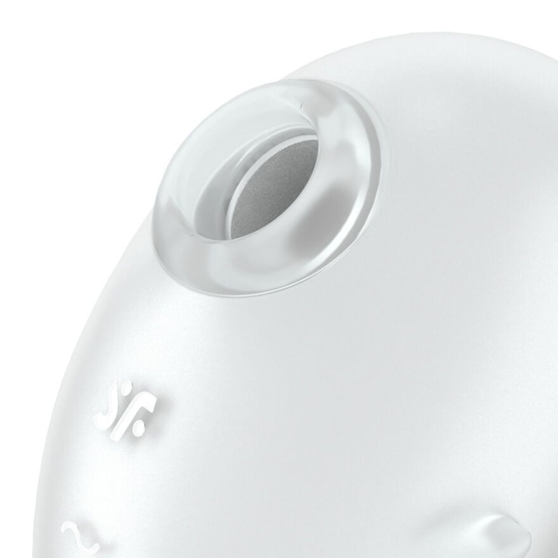 Кліторальний вакуумний стимулятор з вібрацією – Satisfyer Cutie Ghost White – 11 вакуумних режимів + 12 вібро