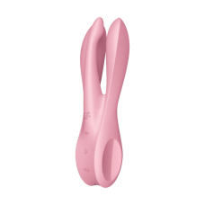 Кліторальний вібратор з трьома гнучкими пальчиками – Satisfyer Threesome 1 Pink – 3 мотори, 12 режимів
