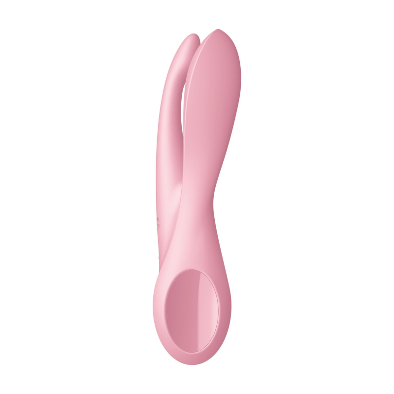 Клиторальный вибратор с тремя гибкими пальчиками – Satisfyer Threesome 1 Pink – 3 мотора, 12 режимов