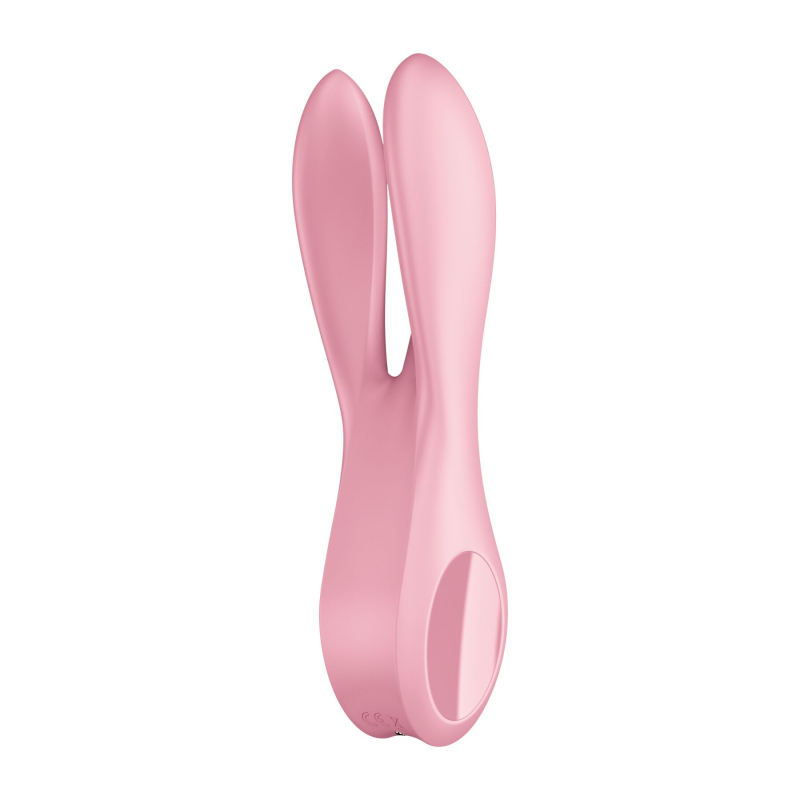 Клиторальный вибратор с тремя гибкими пальчиками – Satisfyer Threesome 1 Pink – 3 мотора, 12 режимов