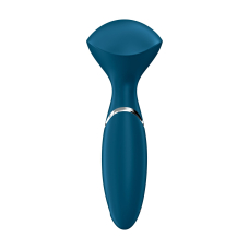 Компактний вібромасажер – Satisfyer Mini Wand-er Blue – 12 режимів вібрації, подвійне використання