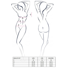 Костюм зайчика Passion MALLOY SET L/XL, трусики, топік і вушка – чорний/білий