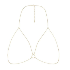 Цепочка портупея Bijoux Indiscrets Magnifique Bra Chain – Золотистый, украшение на тело
