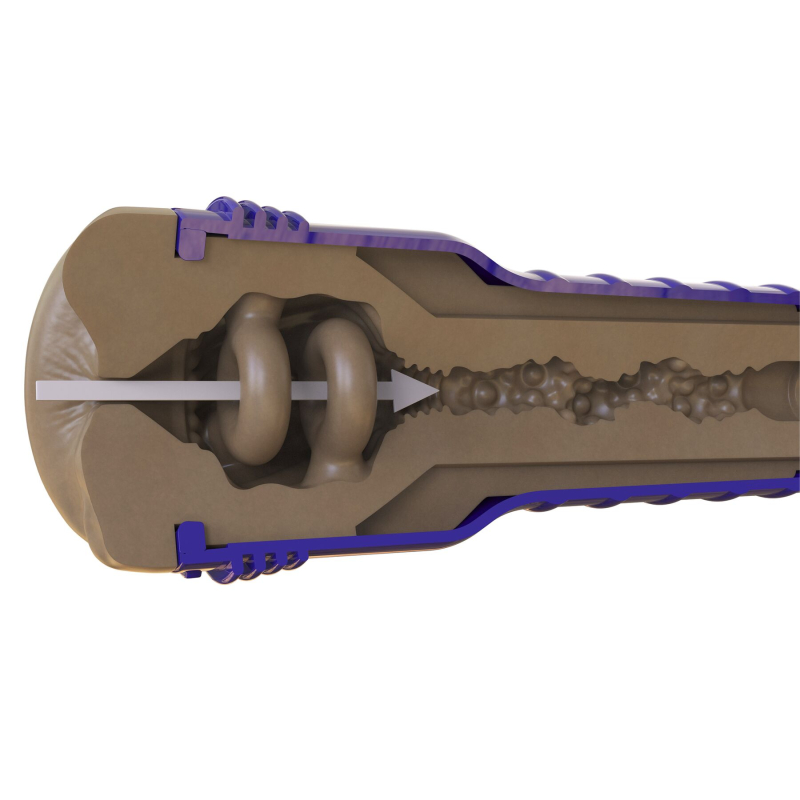 Мастурбатор попка з плаваючими кільцями Turbo Tech – Fleshlight Boost Blast Female Medium Dark Flesh