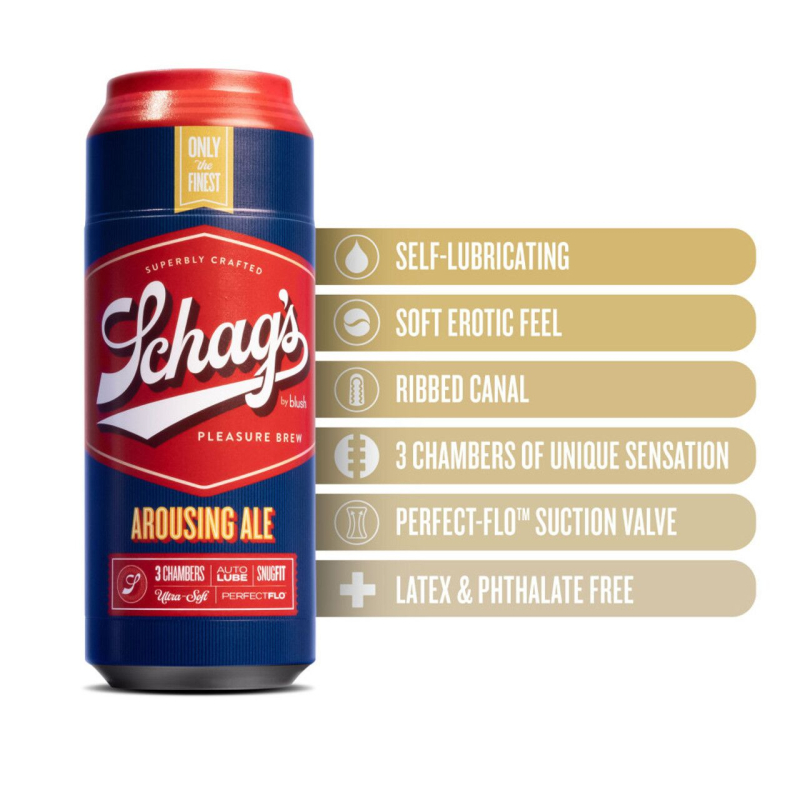 Самозмащувальний мастурбатор з єфектом вакууму – Blush Schag's Arousing Ale Frosted